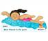 Kids Christmas Ornament Brunette Female Swimming with My Dog Personalized FREE at PersonalizedOrnamentsMarket.com by Russell Rhodes