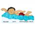 Swimmer Christmas Ornament Brunette Male Personalized FREE at PersonalizedOrnamentsMarket.com by Russell Rhodes