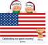 USA Couple Christmas Ornament with Dogs, Cats, Pets Custom Added Personalized FREE at PersonalizedOrnamentsMarket.com by Russell Rhodes