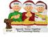 Stringing Popcorn Family of 3 Christmas Ornament with Dogs, Cats, Pets Custom Added Personalized FREE at PersonalizedOrnamentsMarket.com by Russell Rhodes