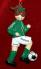 Soccer Christmas Ornament Brunette Female Green Uniform Personalized FREE at PersonalizedOrnamentsMarket.com by Russell Rhodes