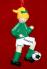 Soccer Christmas Ornament Blond Female Green Uniform Personalized FREE at PersonalizedOrnamentsMarket.com by Russell Rhodes