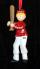 Baseball Christmas Ornament  Male Red Jersey Blond Personalized by RussellRhodes.com