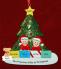 Family Christmas Ornament in Front of Tree Just the 2 Kids with Pets Personalized FREE at PersonalizedOrnamentsMarket.com by Russell Rhodes