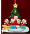 Family Christmas Ornament in Front of Tree for 5 with Pets Personalized FREE at PersonalizedOrnamentsMarket.com by Russell Rhodes