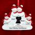 Family Christmas Ornament for 4 with Black Dog Personalized FREE at PersonalizedOrnamentsMarket.com by Russell Rhodes