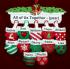 Family Christmas Ornament Festive Mittens for 12 Personalized FREE at PersonalizedOrnamentsMarket.com by Russell Rhodes