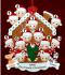 Group or Family Christmas Ornament Gingerbread Joy for 12 with 2 Dogs, Cats, Pets Custom Add-ons Personalized FREE at PersonalizedOrnamentsMarket.com by Russell Rhodes