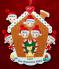 Family Christmas Ornament Gingerbread Joy Just the 6 Kids with Pets Personalized FREE at PersonalizedOrnamentsMarket.com by Russell Rhodes