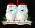 Winter White Owls Sisters Christmas Ornament Personalized FREE at PersonalizedOrnamentsMarket.com by Russell Rhodes