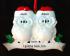 Winter White Owls Brothers Christmas Ornament Personalized FREE at PersonalizedOrnamentsMarket.com by Russell Rhodes