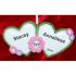 BFF Hearts Best Friends Christmas Ornament Personalized FREE at PersonalizedOrnamentsMarket.com by Russell Rhodes