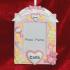 Baby's First Christmas Ornament Loving Hearts Photo Frame Pink Personalized FREE at PersonalizedOrnamentsMarket.com by Russell Rhodes