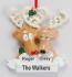 Couple Christmas Ornament Reindeer Fun Personalized FREE at PersonalizedOrnamentsMarket.com by Russell Rhodes