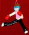 Kick Boxing Christmas Ornament Female Personalized FREE at PersonalizedOrnamentsMarket.com by Russell Rhodes